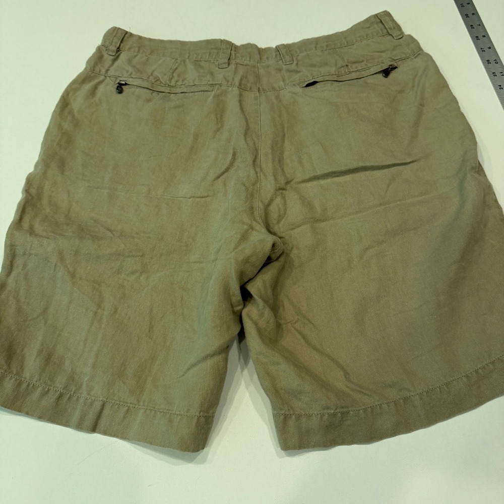 Tommy Bahama Paradise Nation Mens Khaki Tan 100% Linen Shorts Size 36 - Picture 6 of 8